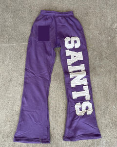 Pantalon de survêtement personnalisé léger pour hommes Pantalon ample droit baggy à rayures de haute qualité Délavage au soleil Délavé à l'acide Jambes larges - Product Image 4