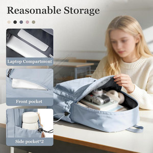 Stylish Printed Waterproof Casual School <b>Backpack</b> Zipper Adjustable Straps Spacious <b>Compartments</b> for Books Supplies Items - Product Image 3