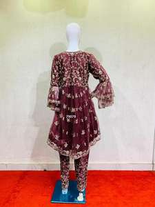 Última Colección 2022 de Vestidos Casuales de Lana Ecológicos y Transpirables para Mujer, Estilo Pakistaní e Indio, para Todas las Temporadas - Product Image 4