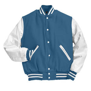 Veste de baseball Letterman sur mesure avec manches en cuir et doublure en laine, personnalisable - Product Image 6