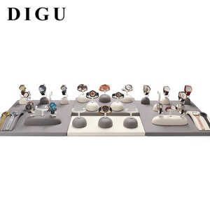 Expositor de Relojes Ovalado de Microfibra de Lujo DIGU, Soporte para Correas, Expositor de Joyería Multifuncional, Color Personalizable - Product Image 5