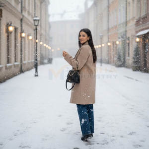 Gabardina Larga de Moda para Mujer, con Cinturón, Cortavientos, Clásica, Cruzada, Ropa de Abrigo para Invierno y Otoño - Product Image 6