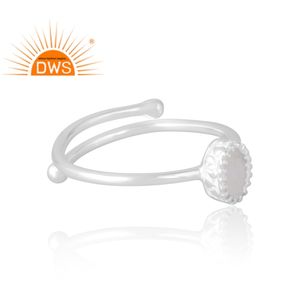 Latest Selling 925 Sterling Silver Natural Rainbow <b>Moon</b> Gemstone <b>Ring</b> Custom Jewelry For Women Gift For Her - Product Image 4