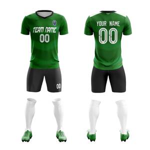 Vêtements de football personnalisés avec logo gratuit, ensemble de vêtements de football imprimés par transfert à chaud pour adultes, ensembles d'uniformes économiques pour équipes de football - Product Image 6