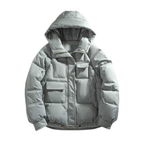 2026 Men's Wholesale Bomber Quilted <b>Padding</b> Jackets Custom Logo Male <b>Waterproof</b> Hood Puffer <b>Coat</b> Men's Hooded Puffer Jacket - Product Image 6