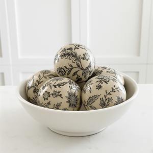 Boules décoratives modernes en résine MOP naturelle de qualité supérieure, incrustation d'os, motif lune, pour table indienne, décoration de salon, art pour la maison, ensemble - Product Image 3