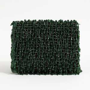 Clutch Crossbody Handbag Metallic <b>Crystal</b> Rhinestone Evening Party <b>Bag</b> with Striped Envelope Pattern - Product Image 1