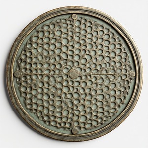 Decorative Round Brass <b>Drain</b> <b>Cover</b> with Artistic Design and Satin Polished Finish for Modern Bathroom Bathtub Hotel Floor Decor - Product Image 2