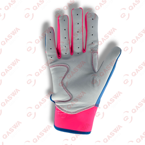 Gants de frappeur bleu et rose pour bébé, manchette courte, conception de logo personnalisé, gants de frappeur de baseball pour jeunes et joueurs adultes - Product Image 3