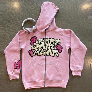 Y2K Zip Up Sudadera con capucha Harajuku Hip Hop 3D Letter Print Oversized Man Hoodi Nueva moda Casual Gothic Jacket Coats - Product Image 5