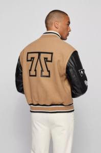 Veste à manches en cuir véritable légère pour homme pour la saison hivernale Veste universitaire de haute qualité fabriquée sur mesure pour l'extérieur - Product Image 4