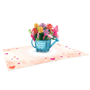 Arrosoir élégant fleur 3D Pop Up carte de voeux avec enveloppe Premium fait à la main carte de voeux pour la fête des mères - Product Image 2