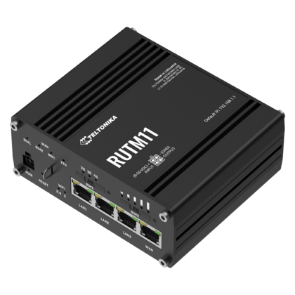 Teltonika RUTM11 Industrial 4G LTE Router Dual SIM Firewall QoS VPN Dual-Band 2.4G/5G 1000Mbps Speed 4 LAN Ports WDS/WPS