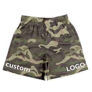 Pantalones Cortos Deportivos de Malla Transpirable para Hombre, Diseño Personalizado, Estilo Urbano, Cintura Elástica, para Gimnasio, Natación, Playa, Verano - Product Image 1