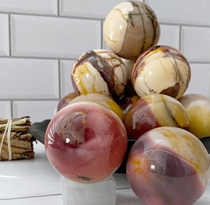 Meilleure qualité cristal naturel en vrac Quartz vente en gros sphère guérison pierre précieuse pierre polie Mookaite jaspe boule - Product Image 1