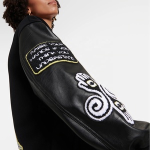 OEM Haute Qualité Chenille Broderie Hommes Collège Personnalisé Baseball Bomber Letterman Crop Applique Jersey Boxy Fit Hiver Stand - Product Image 4