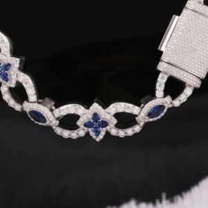Exclusiva Cadena de Cuello con Diamantes Moissanite Estilo Hip Hop, Brillo Atractivo para los Amantes de la Joyería Urbana Contemporánea, Ideal para Regalo - Product Image 5