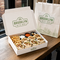 Boîtes d'emballage personnalisées avec logo AT PACK |   Boîtes d'emballage alimentaire jetables pour shawarma, sandwichs et plats à emporter des restaurants
