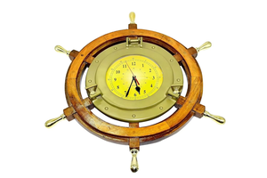 Nautical <b>Wheel</b> Clock Round Clock Wooden <b>Ship</b> <b>Wheel</b> Clock Home Decor Wall Decor by Calvin Handicraft - Product Image 6