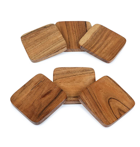 Wood Coaster <b>Set</b> of 4pcs Wooden Holder Unique and Custom Color <b>Teacup</b> Coaster Manufactured in India - Product Image 5