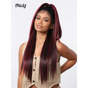 Perruque Body Wave DWY 13x6 pour Lace Frontal avec racines foncées, cheveux vierges longs, dentelle HD, modèle P4/27, longueurs étirées 32-40 - Product Image 2