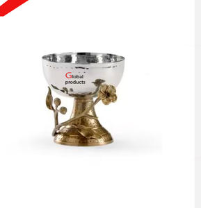 Tazón de fruta de aluminio y metal con acabado dorado de primera calidad para restaurante y bar de hotel - Product Image 2