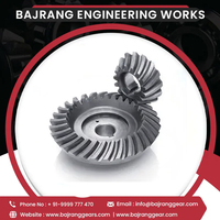 Engrenages coniques hélicoïdaux à gauche en fer de haute précision, personnalisables, de bonne qualité - Bajrang Engineering Works - Prix sur mesure