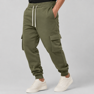 Pantalones Deportivos Cargo Personalizados de 350 GSM, Transpirables, con Forro Polar Cepillado, 80% Algodón, 20% Poliéster, Peso Medio, Multibolsillos, Estilo Urbano para Hombre - Product Image 3