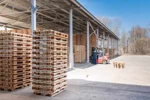 Palette en bois massif de haute qualité en promotion / Palette personnalisée à prix abordable pour entrepôt, fumigation 4 voies - Product Image 6