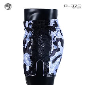 Blaze Fight Gear Customized Logo Design Adult Martial Arts Wear Fighting Kickboxing <b>Shorts</b> Men <b>Women</b> OEM Service MMA Kickboxing - Product Image 2