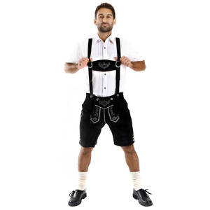 Short sur mesure pour hommes avec napperon en cuir de toile lavable lavage foncé Non toxique nouveau Design fermeture à bouton braguette en gros - Product Image 1