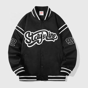 Chaquetas universitarias de tendencia superior para hombre, prendas de vestir de otoño con letras, chaqueta Bomber informal de béisbol deportiva para invierno - Product Image 1