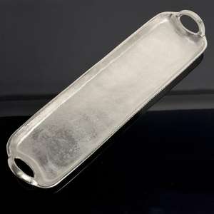 Ramadan Decor Snacks <b>Trays</b> Oval Shape Large <b>Silver</b> Dish Decorative Serving <b>Tray</b> For Restaurant Hotel Supplies - Product Image 4