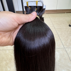 Extensión de cabello vietnamita con cinta virgen personalizada, sin desprendimiento, sin ondas enredadas, estilos de rizos, precio barato, proveedor de paquetes de extensiones de cabello - Product Image 5
