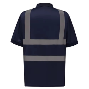 Polo de travail unisexe à manches courtes, haute visibilité, ignifuge, réfléchissant, séchage rapide, léger, avec logo personnalisé - Product Image 4