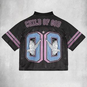 2025 hombres impresión personalizada Plus diseño casual manga corta Regular Boxy Fit malla Jersey Streetwear estilo de moda punto - Product Image 2