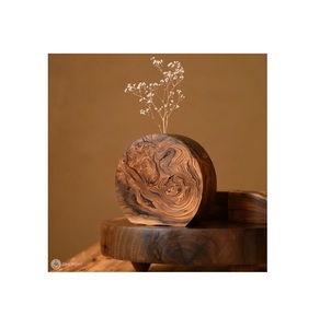 กระถางดอกไม้ไม้ธรรมชาติสำหรับจัดแสดงต้นไม้ในร่มระเบียงสวนกลางแจ้งพร้อมงานฝีมือทำจากไม้ระดับพรีเมียม - Product Image 2