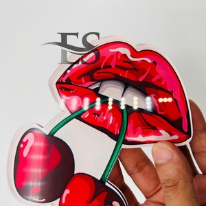 Haute Qualité Cerise Lèvres Acrylique Cils Carreaux Top Vente Papillon Pincettes Aimants Logo Personnalisé Durable Lash Carreaux Prix - Product Image 5