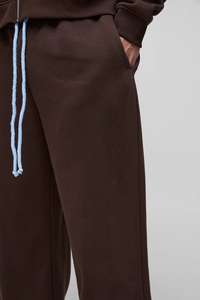 กางเกงผ้าฝ้ายฟอก100% ออกแบบได้ตามที่ต้องการสำหรับผู้ชายกางเกงไม่มีลายพิมพ์โลโก้500GSM ใหญ่พิเศษสำหรับผู้ชาย - Product Image 6