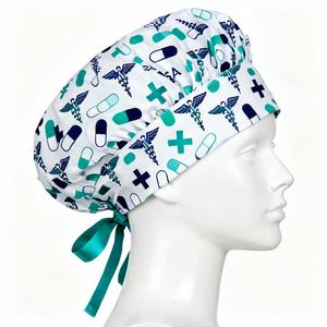 Gorro Quirúrgico de Moda con Estampado Floral, Gorro de Enfermería Médico de Doble Capa con Forro de Satén - Product Image 6