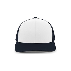 BRANIS SPORTS 2026 Gorra Trucker de Malla Blanca y Azul Marino Personalizada, de 6 Paneles, Ajustable, Unisex, Casual, 100% Poliéster, para Primavera/Verano - Product Image 3
