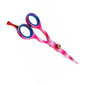 Ciseaux de coiffeur en acier inoxydable à lame droite et tranchante enduits de papier personnalisé de haute qualité pour la coupe de cheveux pour une utilisation en salon de beauté - Product Image 5