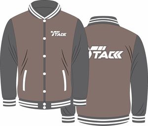 Veste bomber varsity unisexe de haute qualité à manches longues, impression personnalisée, col montant, matière coton/polyester, personnalisable à l'avant - Product Image 3