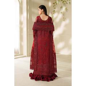 Wedding Embroidered <b>Net</b> <b>Fabric</b> Ch14-01 Unstitched - Product Image 3