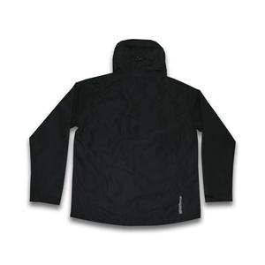 ชุดเสื้อมีฮู้ดสำหรับผู้ชายเสื้อสเวตเชิ้ตผ้าคอตตอนโพลีเอสเตอร์แขนยาวพิมพ์ลายแบบสวมหัวทรงโอเวอร์ไซส์ขายส่งสีดำ - Product Image 2