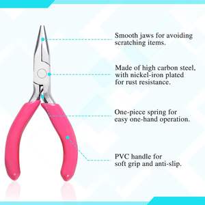 Mini <b>Bent</b> <b>Nose</b> <b>Plier</b>- Precision <b>Pliers</b> for Crafts, Jewelry, Electronic, DIY- 4-1/2 Inch - Product Image 2