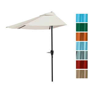 Parasol de <span class=keywords><strong>jardin</strong></span> multicolore personnalisé de 9 pieds avec manivelle facile pour terrasse extérieure - Product Image 6