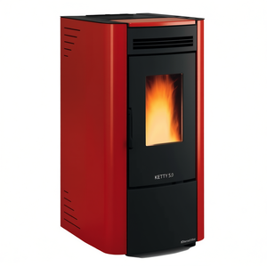 Estufa de Pellets KETTY 5.0 Bordeaux 6.5kW, 5 Estrellas, Clase A+, 1292201 - Product Image 2