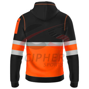 Hi Vis Work Wear Hoodies Pour Hommes Réfléchissant Haute Visibilité Personnalisé Respirant Travail Wear Hoodies Vente Basics Coton Mélangé - Product Image 4