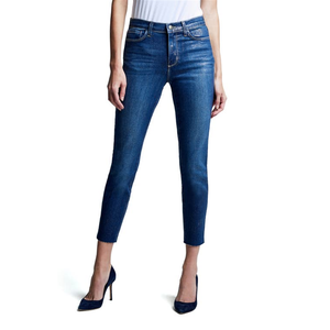 L'AGENCE El Matador Jeans Skinny Metallici alla Francese con Taglio Corto, Colore Fremont/Glitter Oro, Taglia 26, Top Corto alla Moda Incluso - Product Image 1